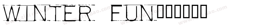 Winter Fun字体转换
